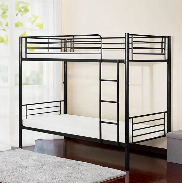 Modern Metal Single Over Single Bunk Bed -B111