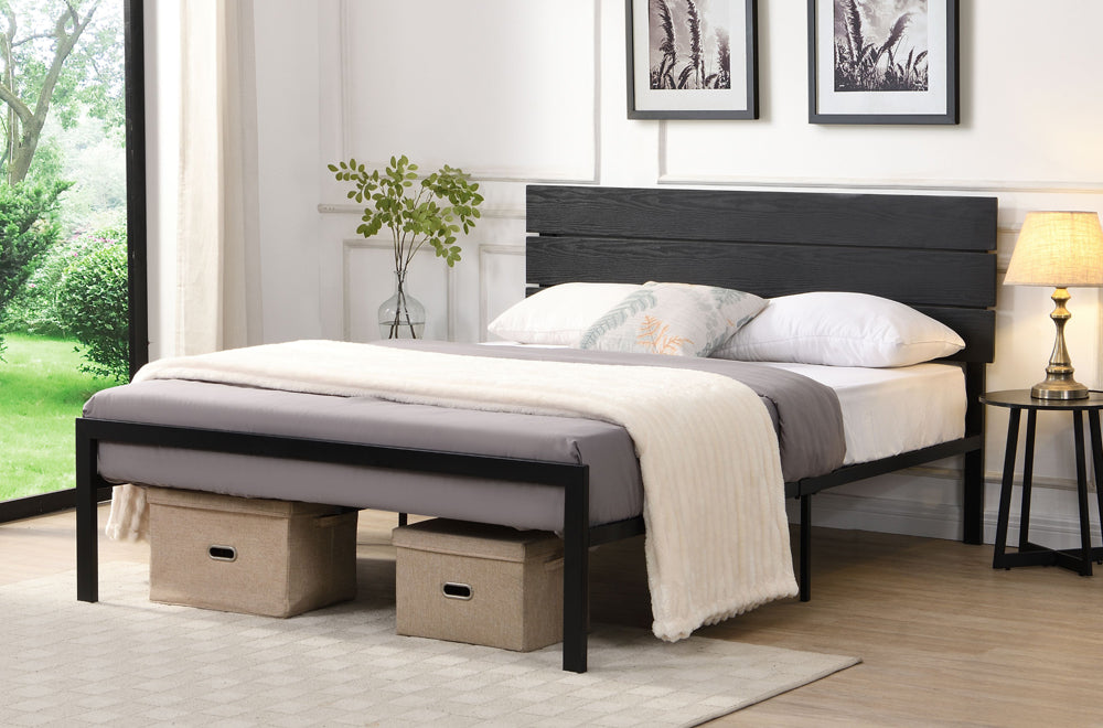 Contemporary Chic Metal Platform Bed-T2205