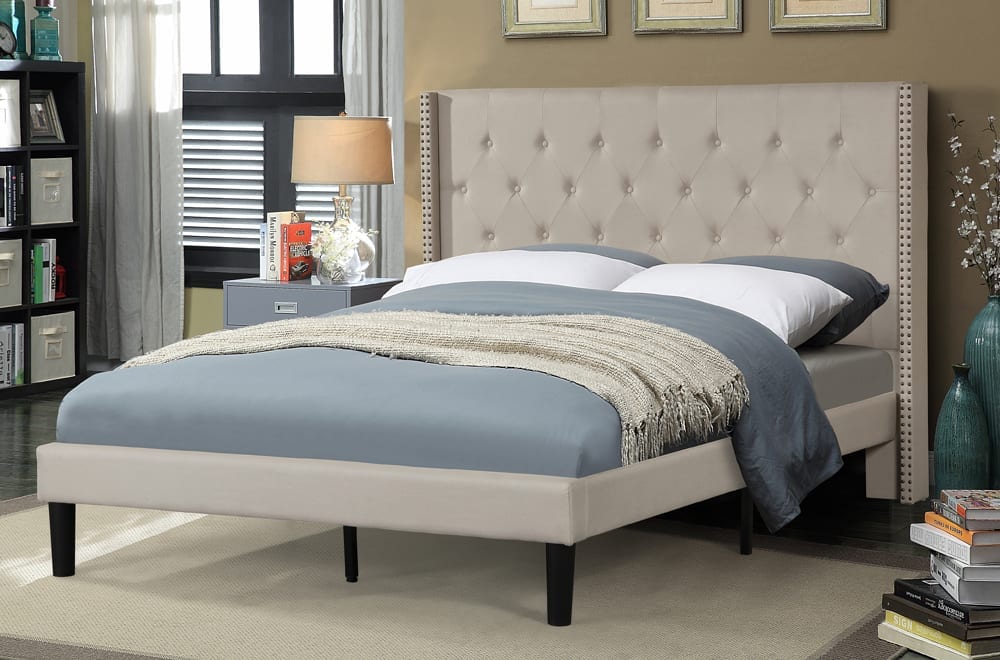 Linen Platform Bed-T2352