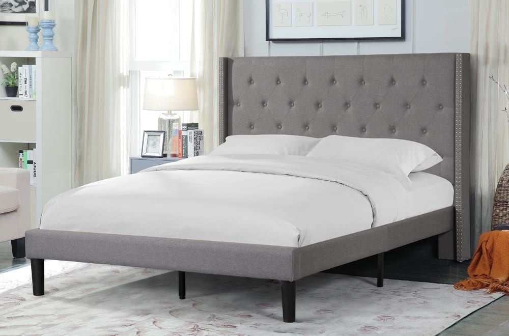 Linen Platform Bed-T2352