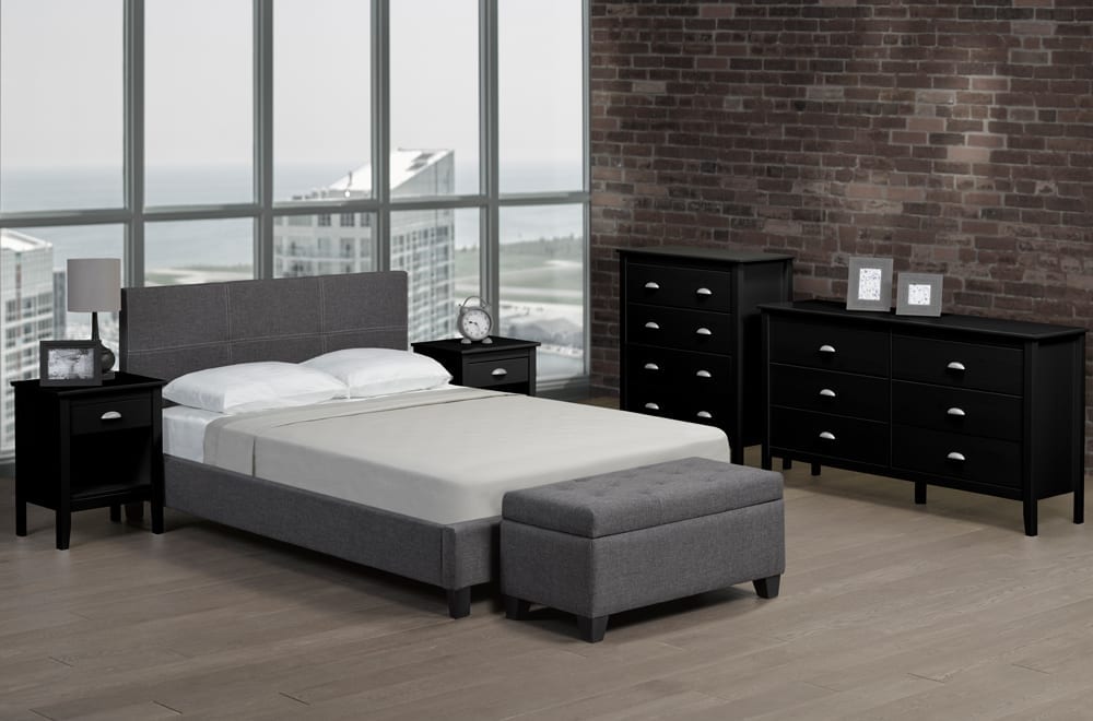Linen Platform Bed-T2358