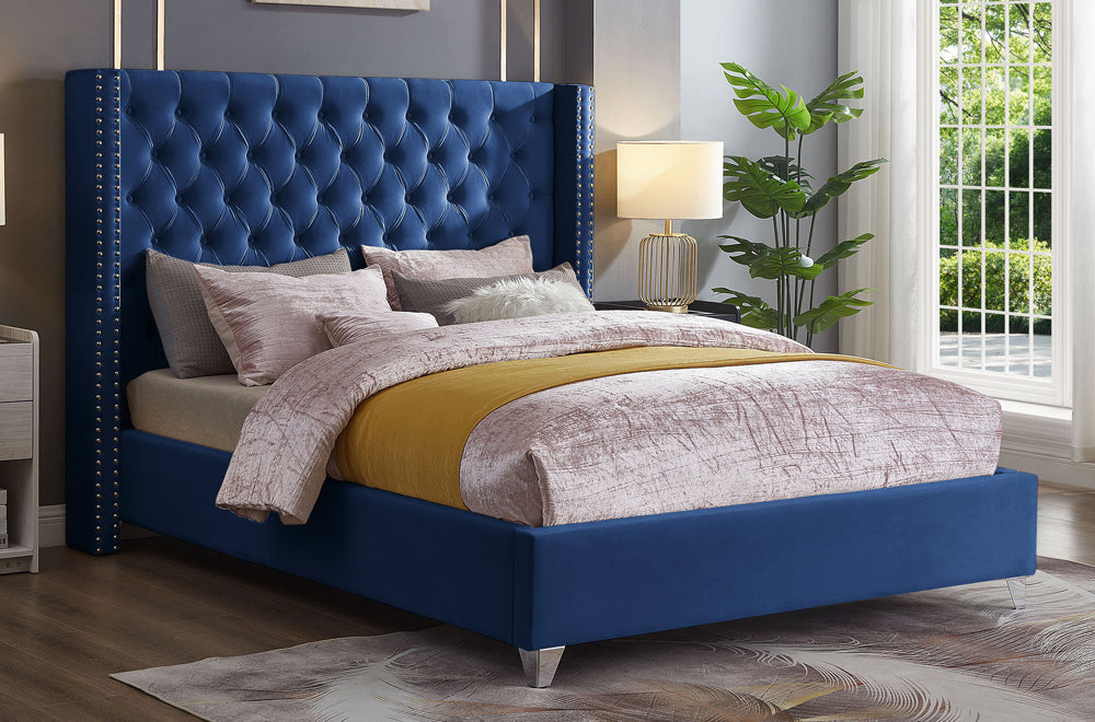 Luxury Velvet Platform Bed-T2380
