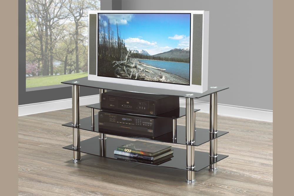 Modern Black Glass TV Stand-T700