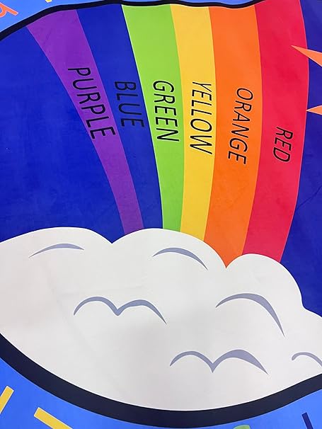 Extra-Large Educational Rainbow Kids Rug – Learn & Play in Comfort-RIANBOW