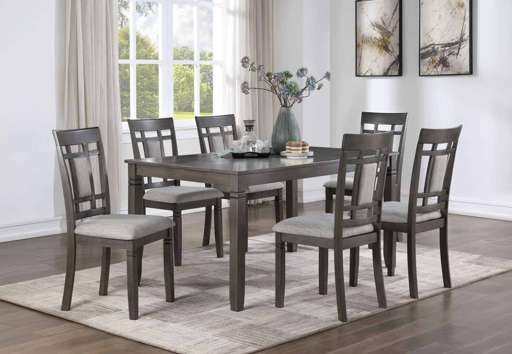 Modern Style 7-Piece Solid Wood Dining Set-ARAN