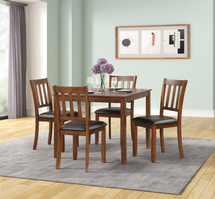 5-Piece Solid Wood Dining Set-BCOCO