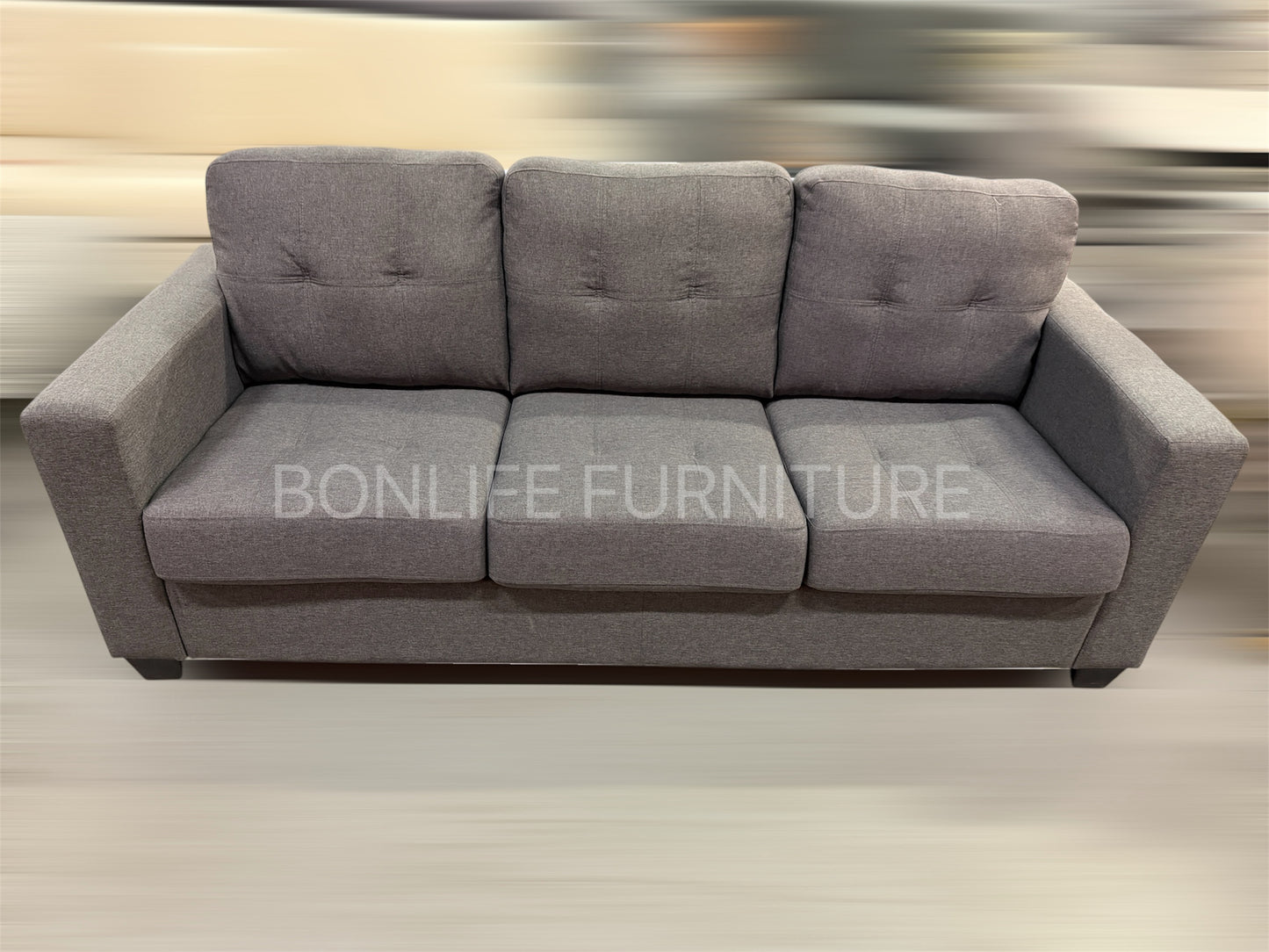 Contemporary Charcoal Linen Sofa-T1173