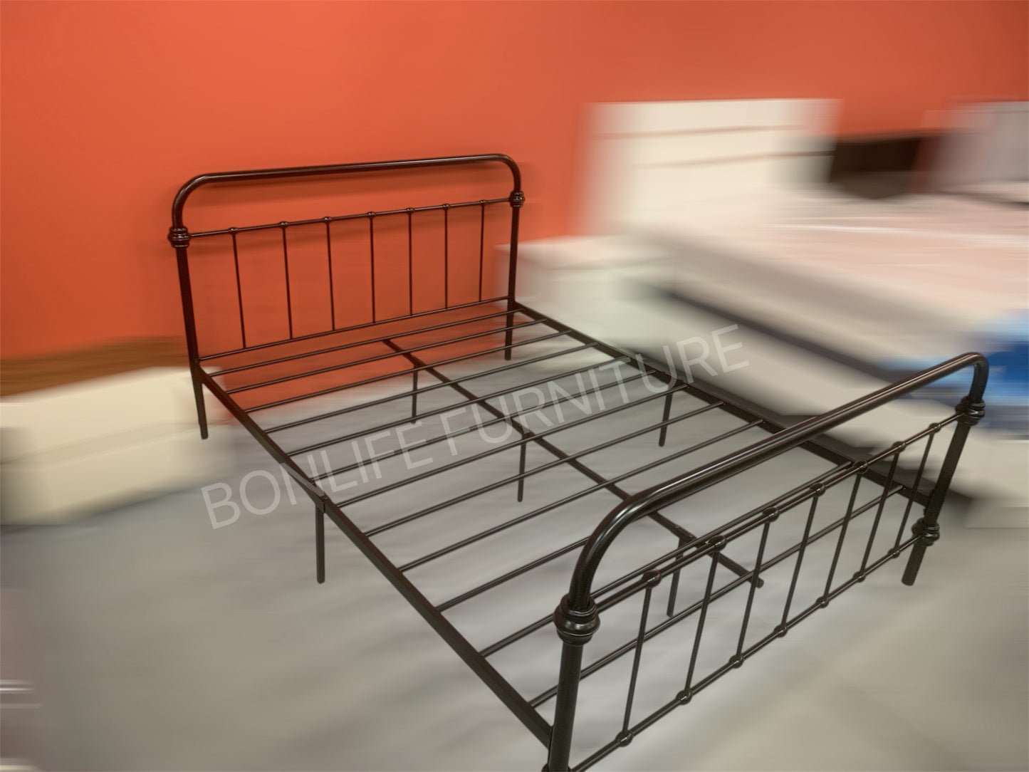 Vintage Metal Platform Bed Frame-T2335