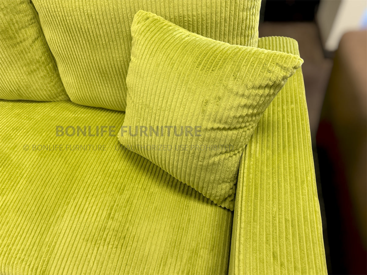 Corduroy Reversible Sectional Sofa Bed with Storage-D2508