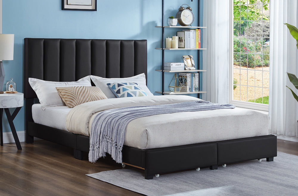 Contemporary Storage Platform Bed-T2120