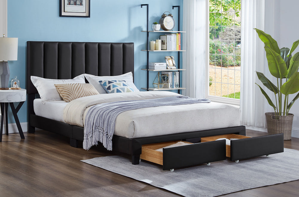 Contemporary Storage Platform Bed-T2120