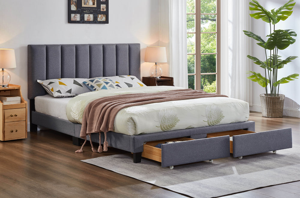 Contemporary Storage Platform Bed-T2120