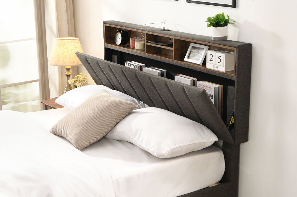 Platform Bed with Storage-T2178