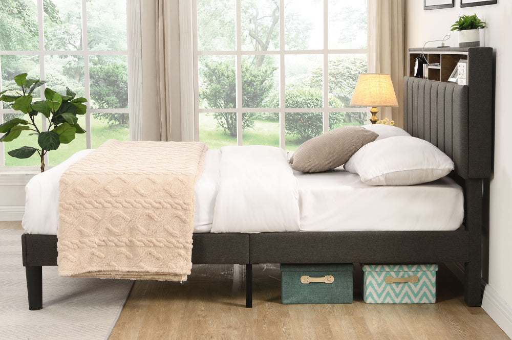 Platform Bed with Storage-T2178