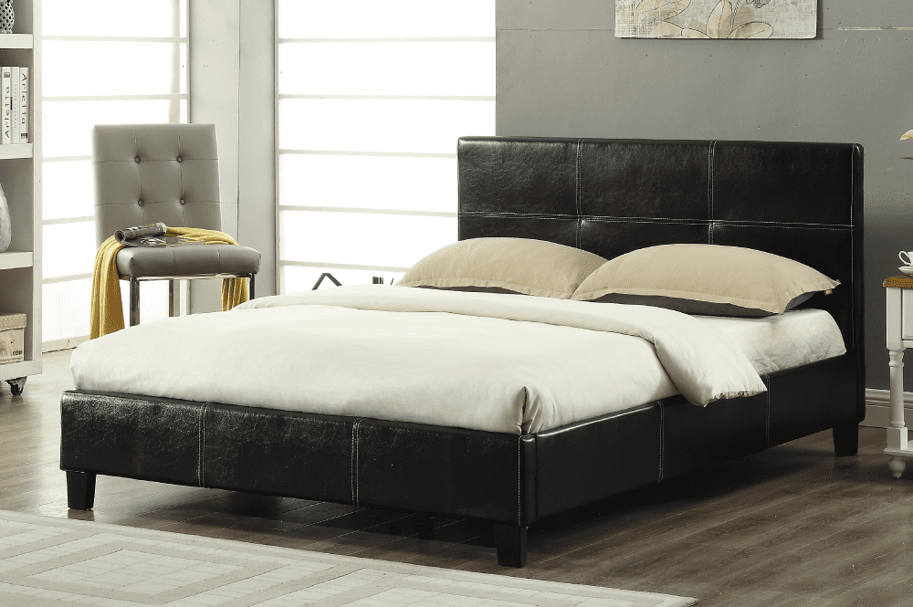 Bonded Leather Platform Bed-T2358BL