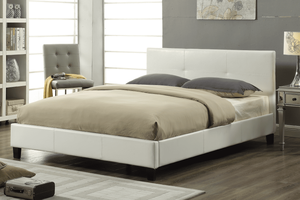 Bonded Leather Platform Bed-T2358BL