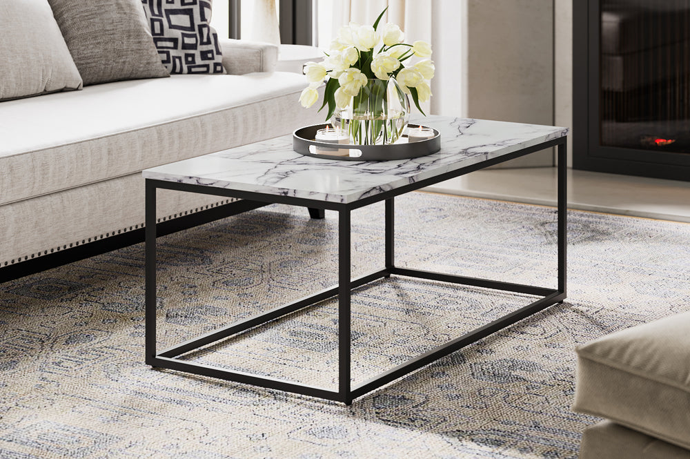 Modern Marble Veneer Coffee Table-T5338