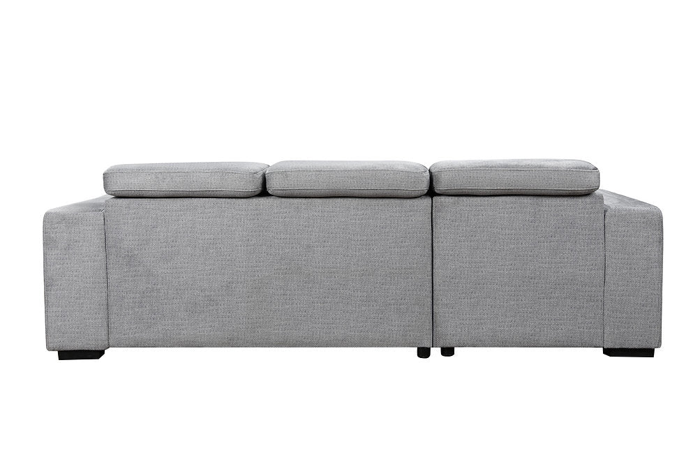 Convertible Sofa Bed Sectional with Storage Chaise & Charging Station-I9080(81)