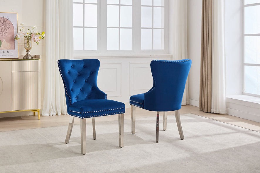 Set of 2 Accent Chairs – Modern Upholstered Design-I1247