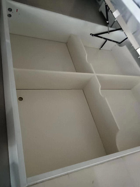 White High Gloss Storage Bed & Matching Case Goods