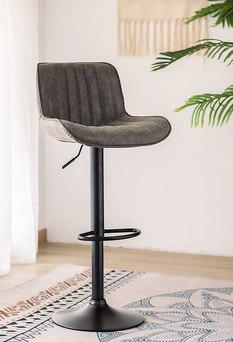 Set of 2 Adjustable Swivel Bar Stools-I7821