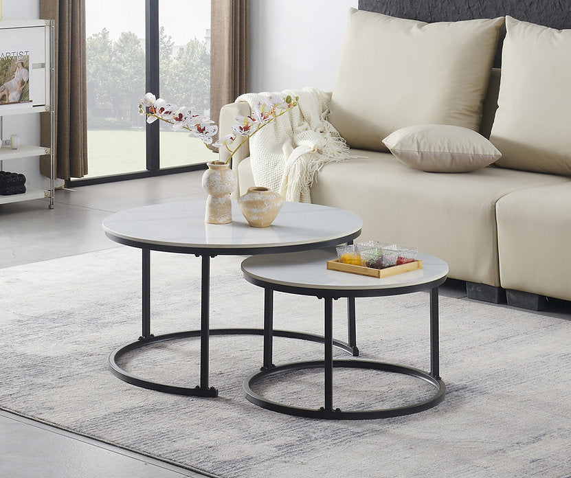 Set of 2 Round Coffee Tables-I2630