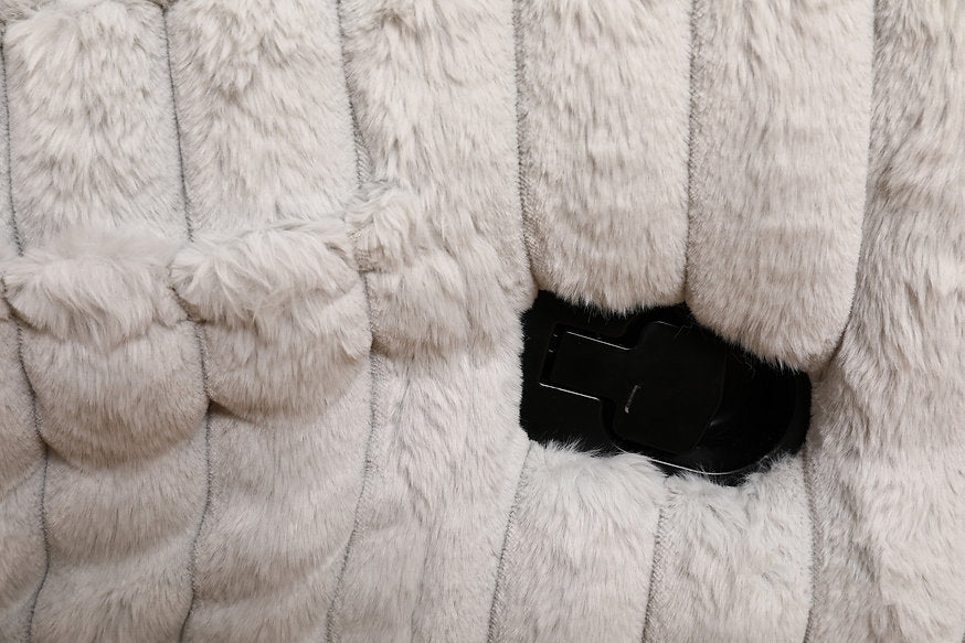 Plush Corduroy Swivel Recliner Chair with Phone Holder – I6305
