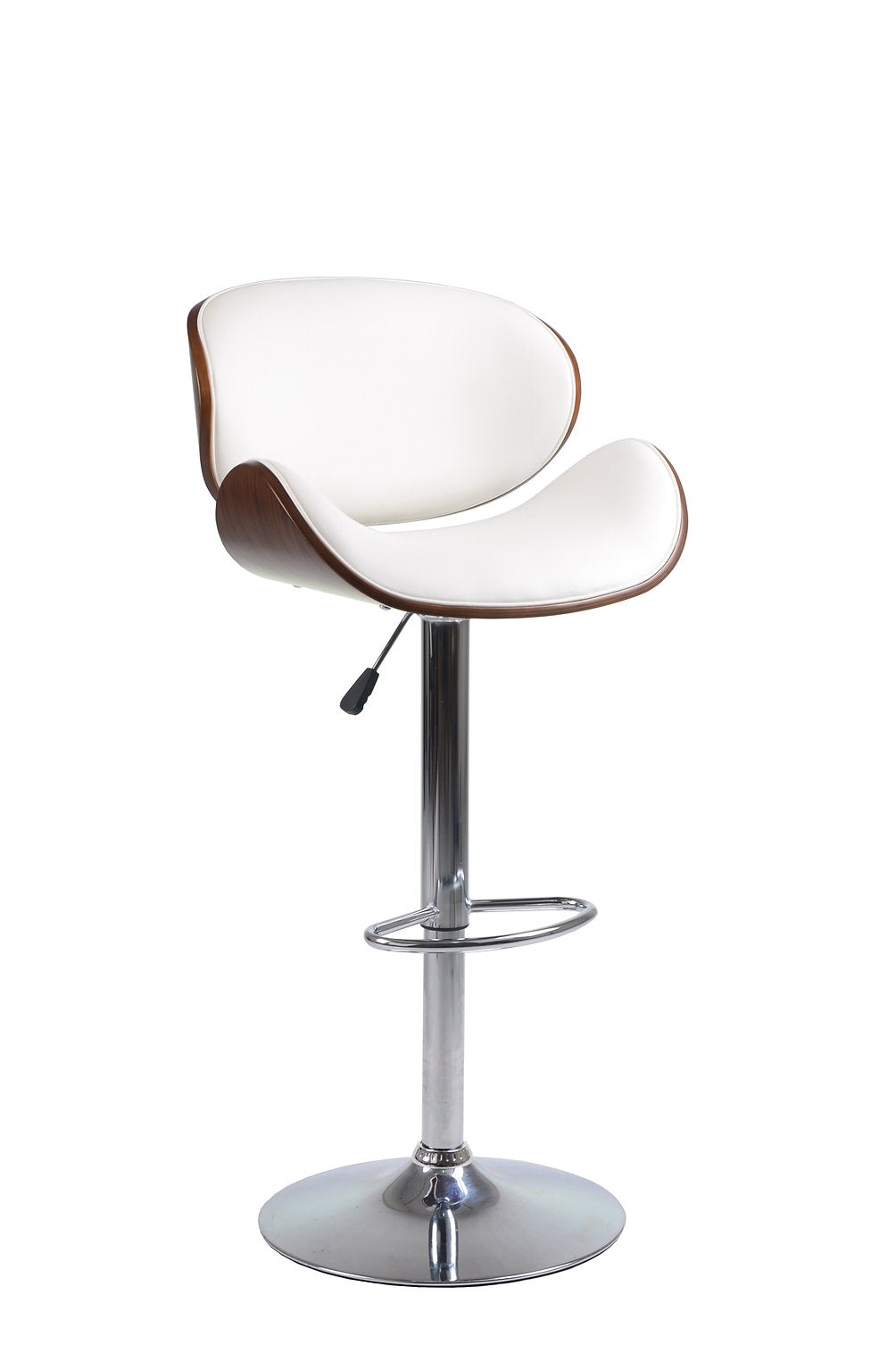 Modern Swivel Bar Stools – Set of 2 with Adjustable Height & Bentwood Back