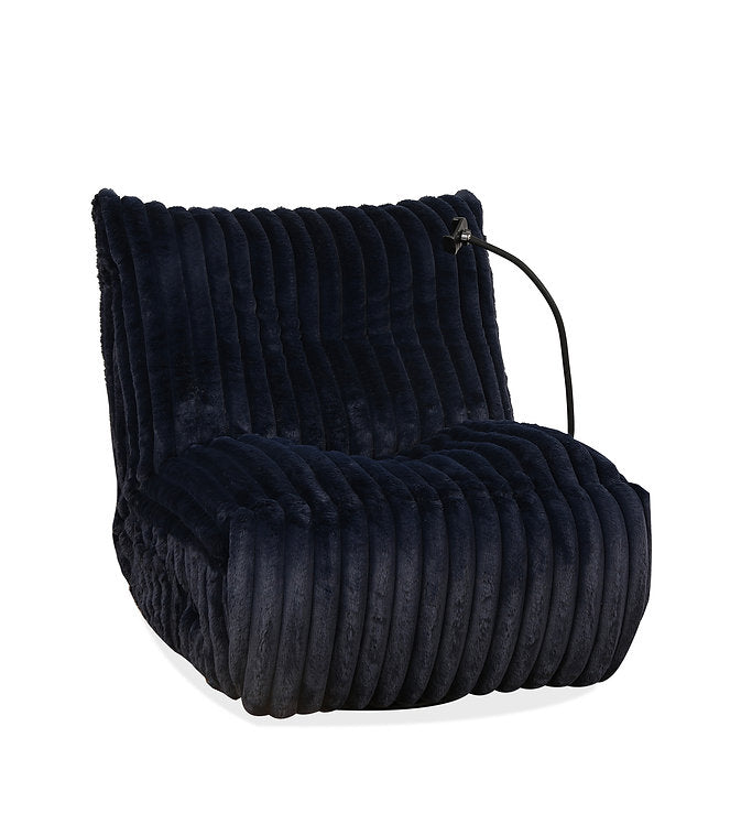 Plush Corduroy Swivel Recliner Chair with Phone Holder – I6306