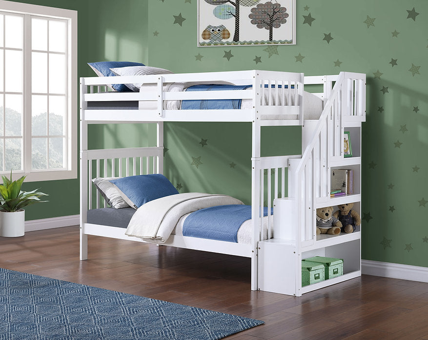 Single/Single Mission Style Bunk Bed-I1845