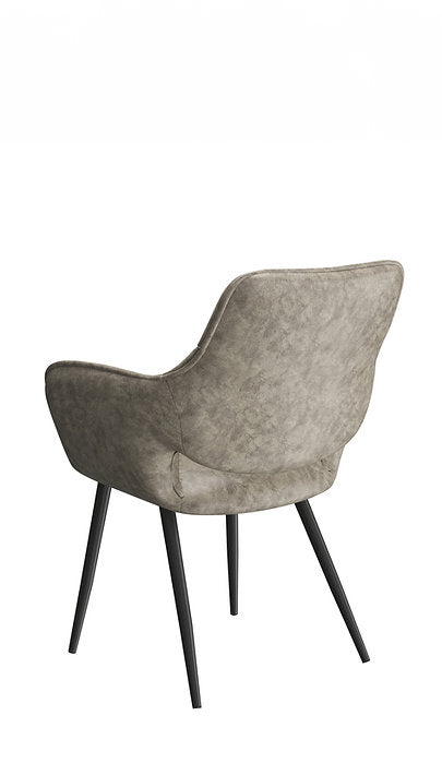 Extendable Sintered Stone Dining Table Set with Mushroom PU Armchairs-I1545( C1546)