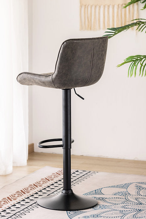 Set of 2 Adjustable Swivel Bar Stools-I7821