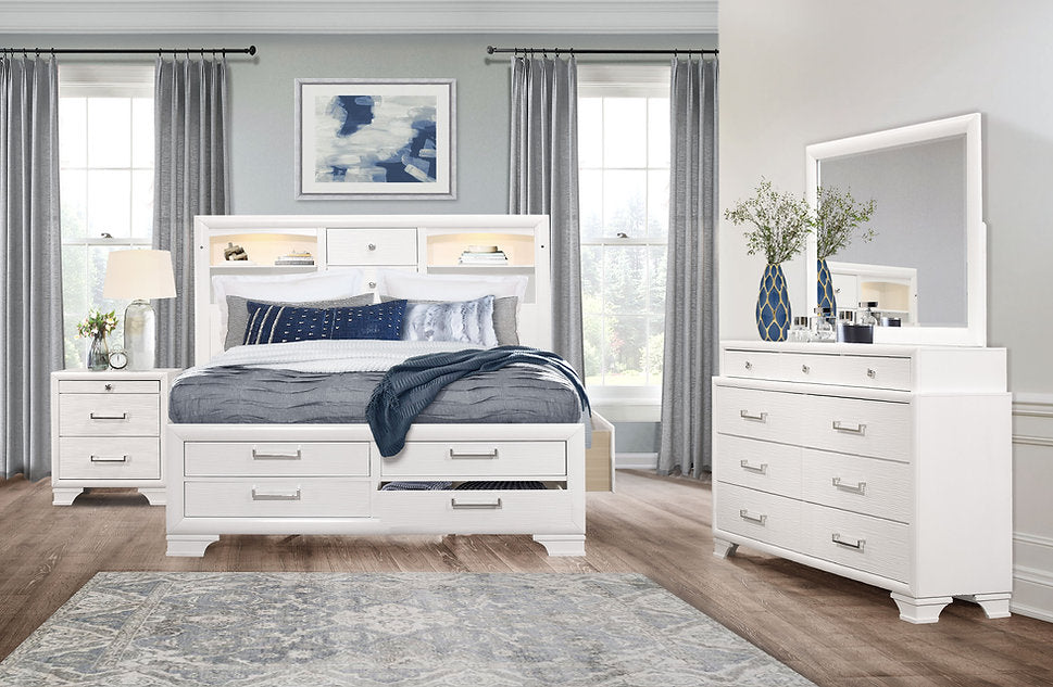 Modern Classic Bedroom Collection-Jordyn (White)