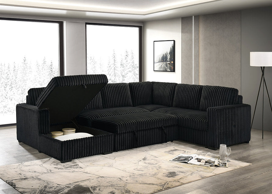 Left-Hand-Facing Sofa Bed Sectional-I9095