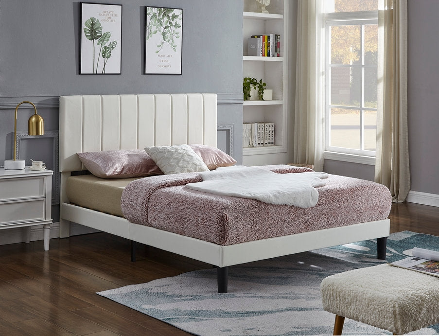White PU Platform Bed-I5362