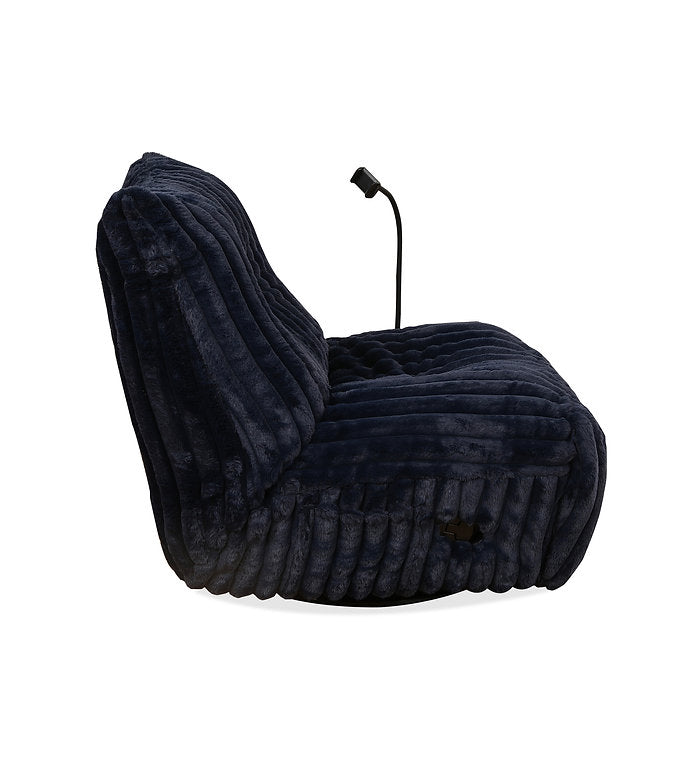 Plush Corduroy Swivel Recliner Chair with Phone Holder – I6306