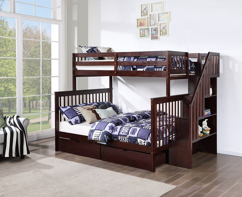 Twin Over Full Bunk Bed-I1850