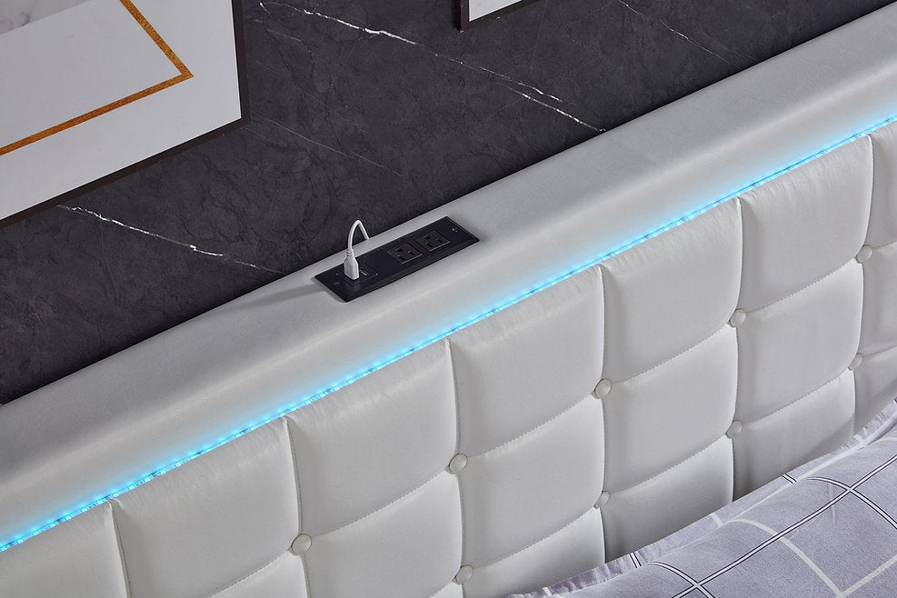 Modern Bed Frame with LED Headboard-I5402