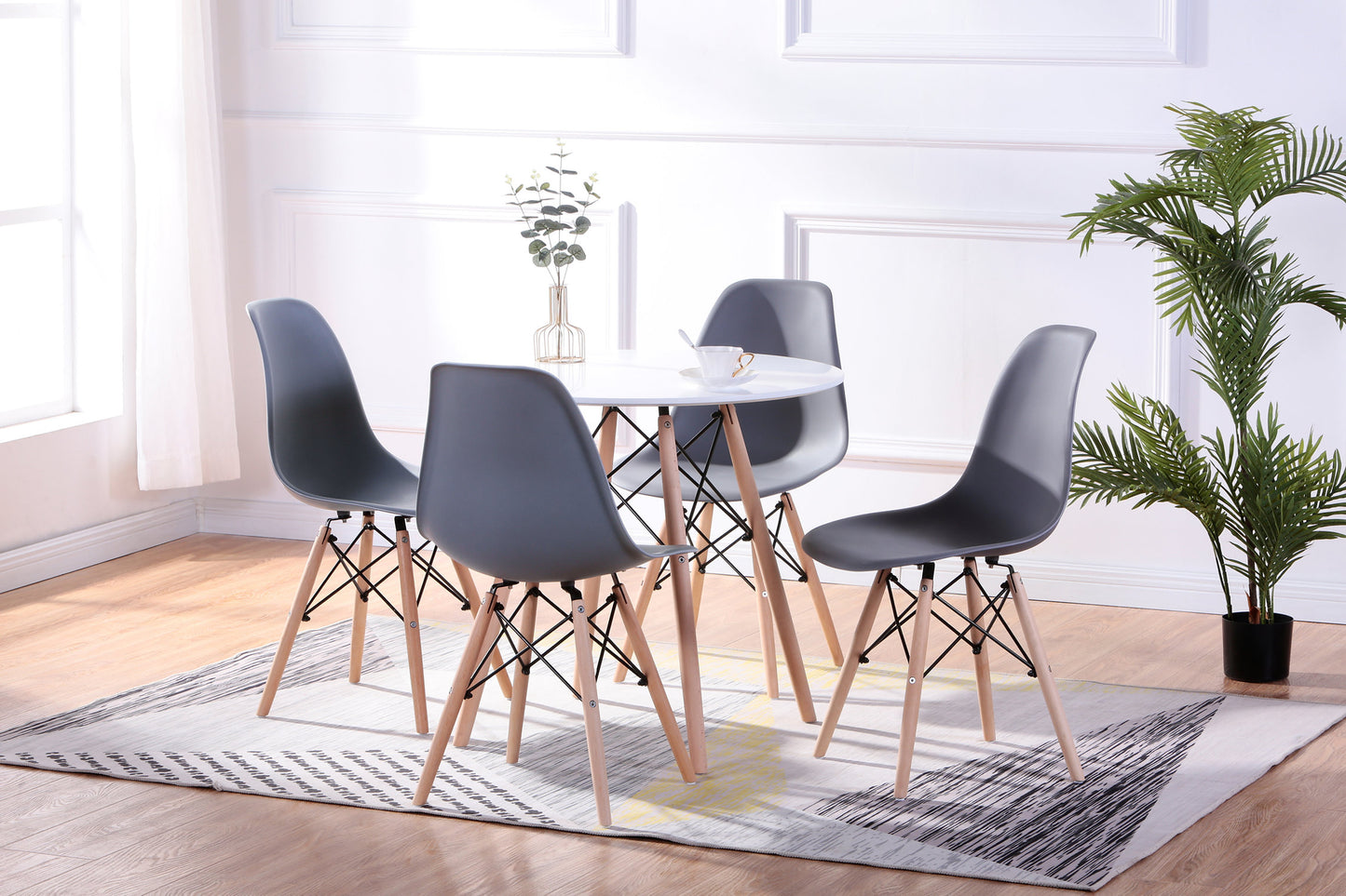 5-Piece Round Eiffel Dining Set-I1405