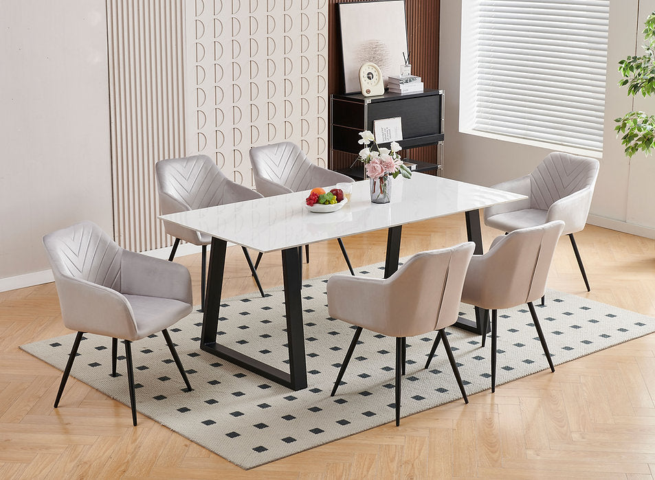 Modern 7-Piece Dining Set-I1550(1551C)