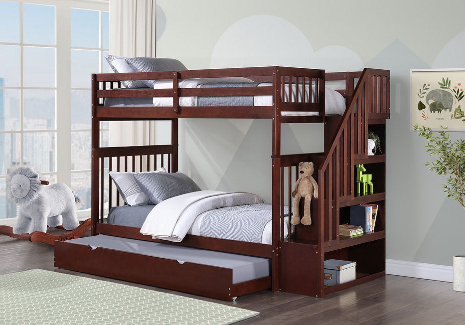 Single/Single Mission Style Bunk Bed-I1845