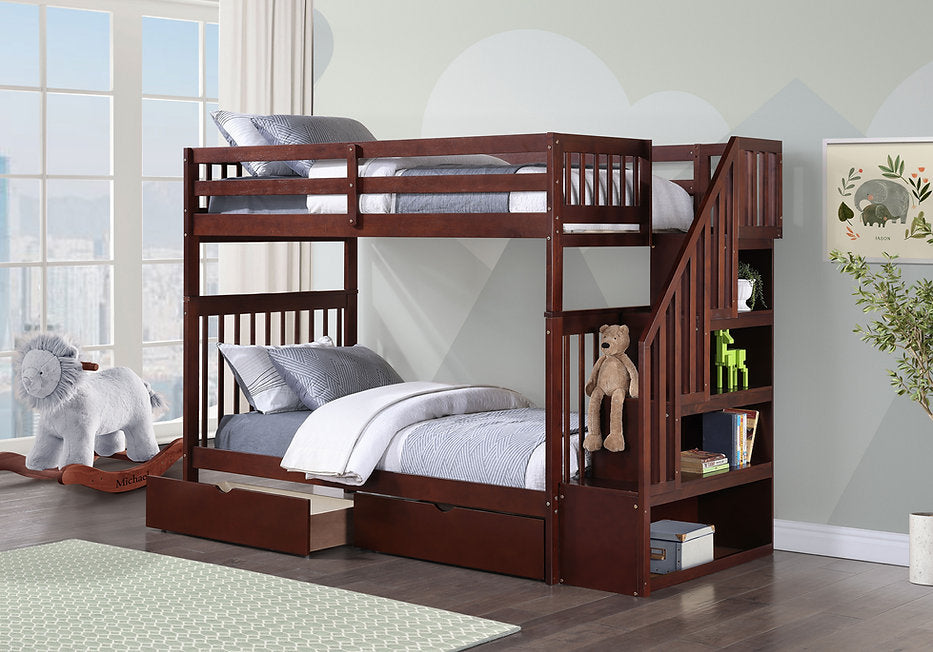 Single/Single Mission Style Bunk Bed-I1845