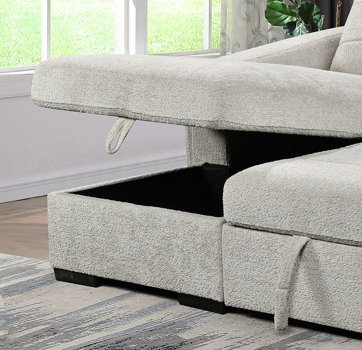 Luxury Bouclé Sleeper Sofa-I9085(9086)