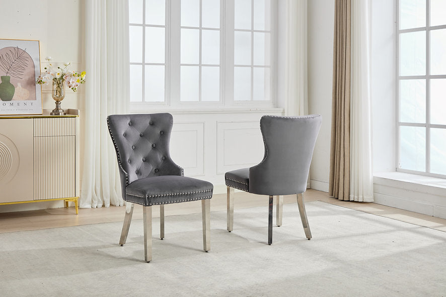 Set of 2 Accent Chairs – Modern Upholstered Design-I1245