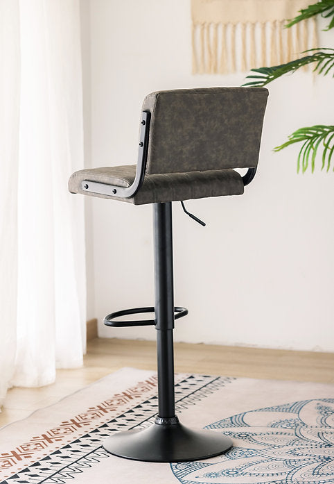 Set of 2 Adjustable Swivel Bar Stools-I7801
