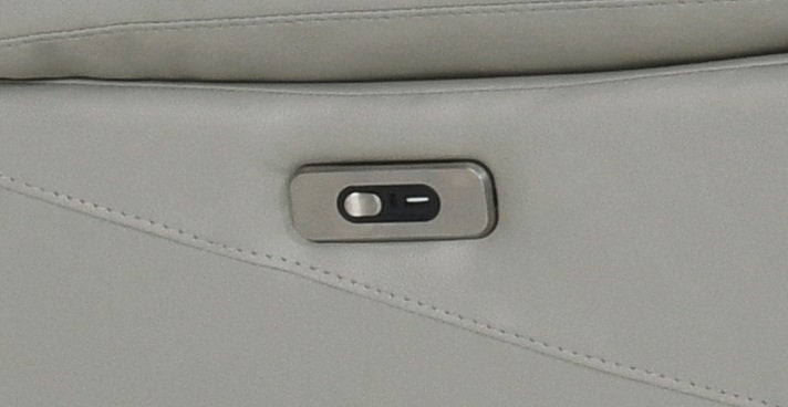 Light Grey Genuine Leather Power Recliner Series-I8130