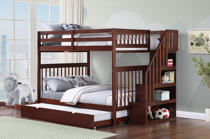 Double/Double Mission Style Bunk Bed-I1855