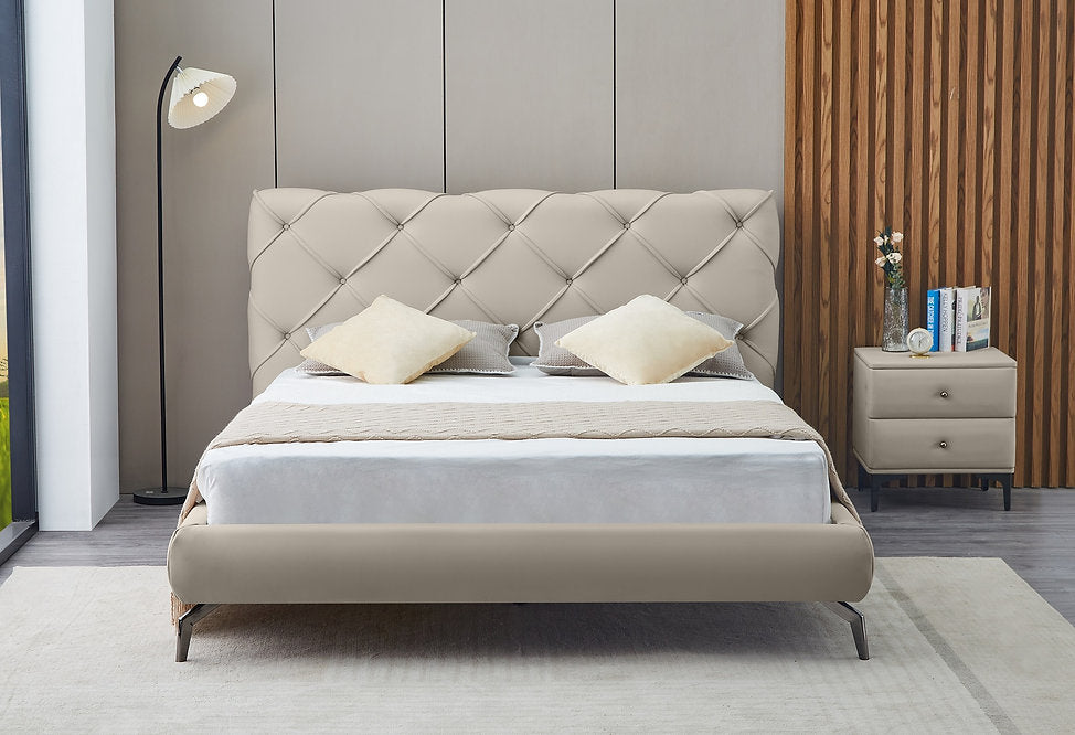 Modern PU Leather Platform Bed-I5945