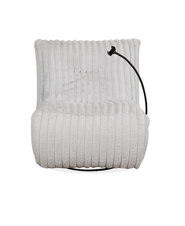 Plush Corduroy Swivel Recliner Chair with Phone Holder – I6305