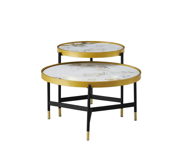 Set of 2 Round Coffee Tables-I2625